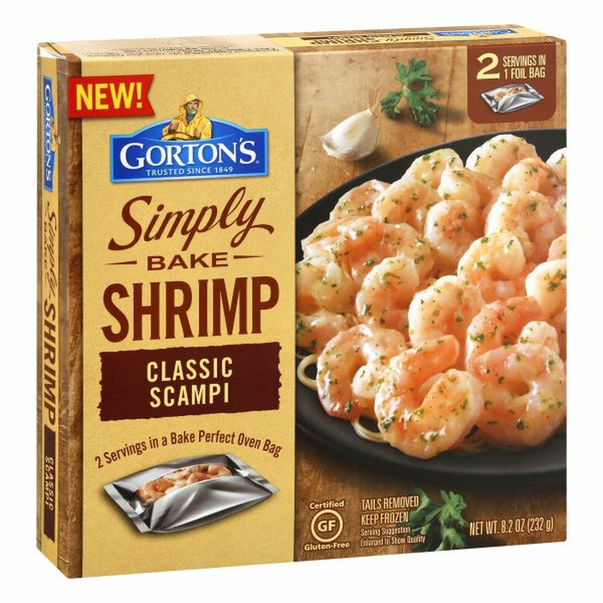 Calories in Gorton's Shrimp, Classic Scampi