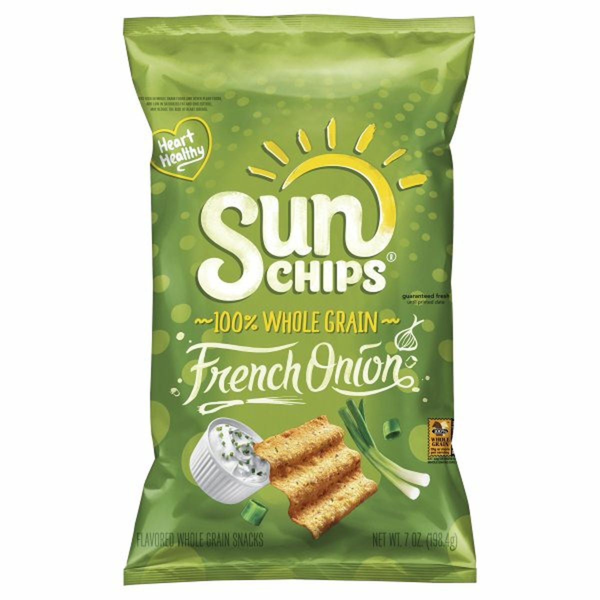 Calories in Sun Chips Whole Grain Snacks, French Onion