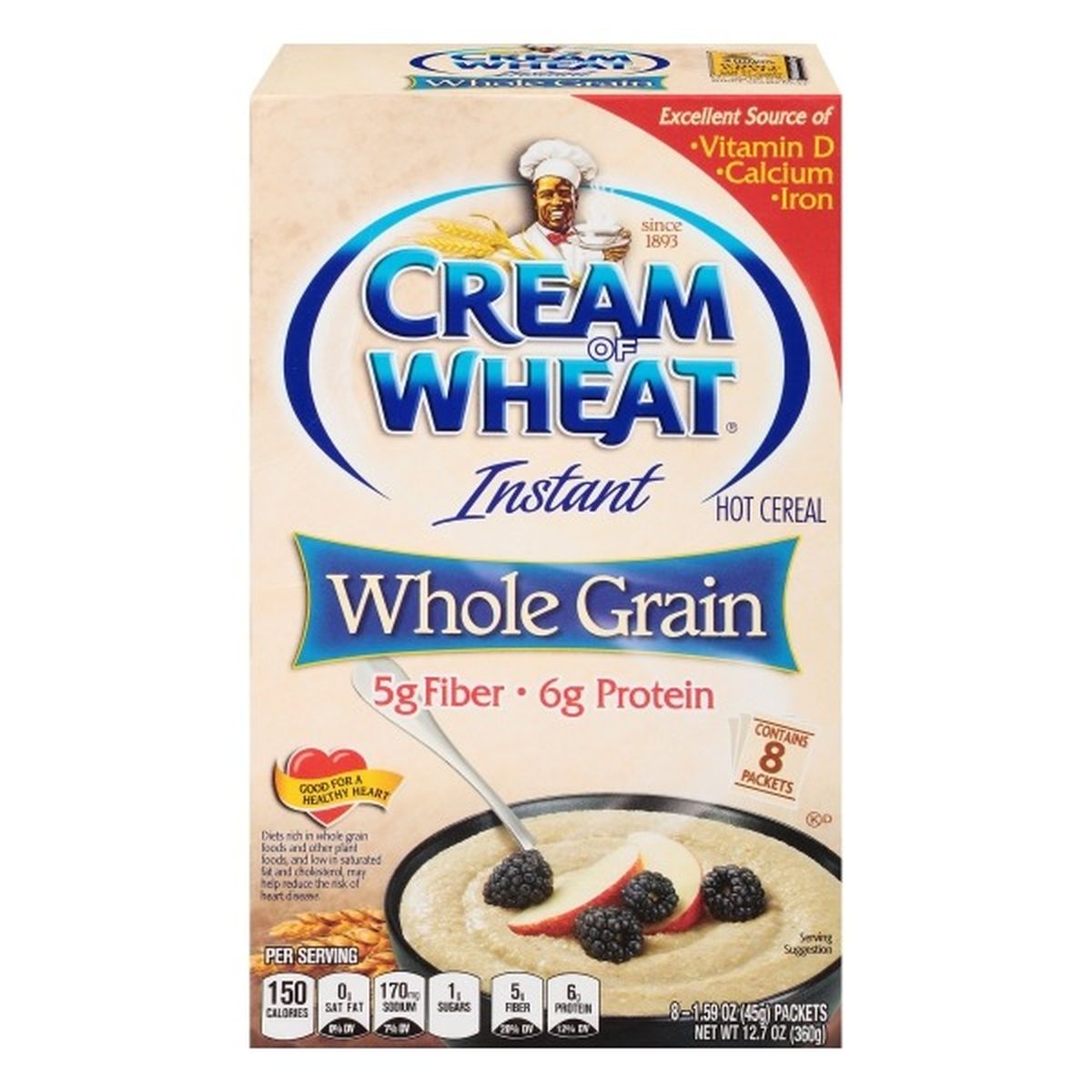 Calories in Cream of Wheat Hot Cereal, Whole Grain, Instant