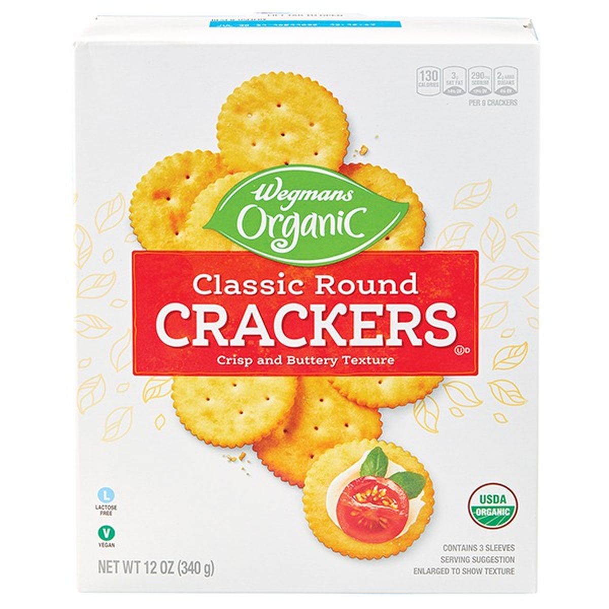 Calories in Wegmans Organic Organic Classic Round Crackers