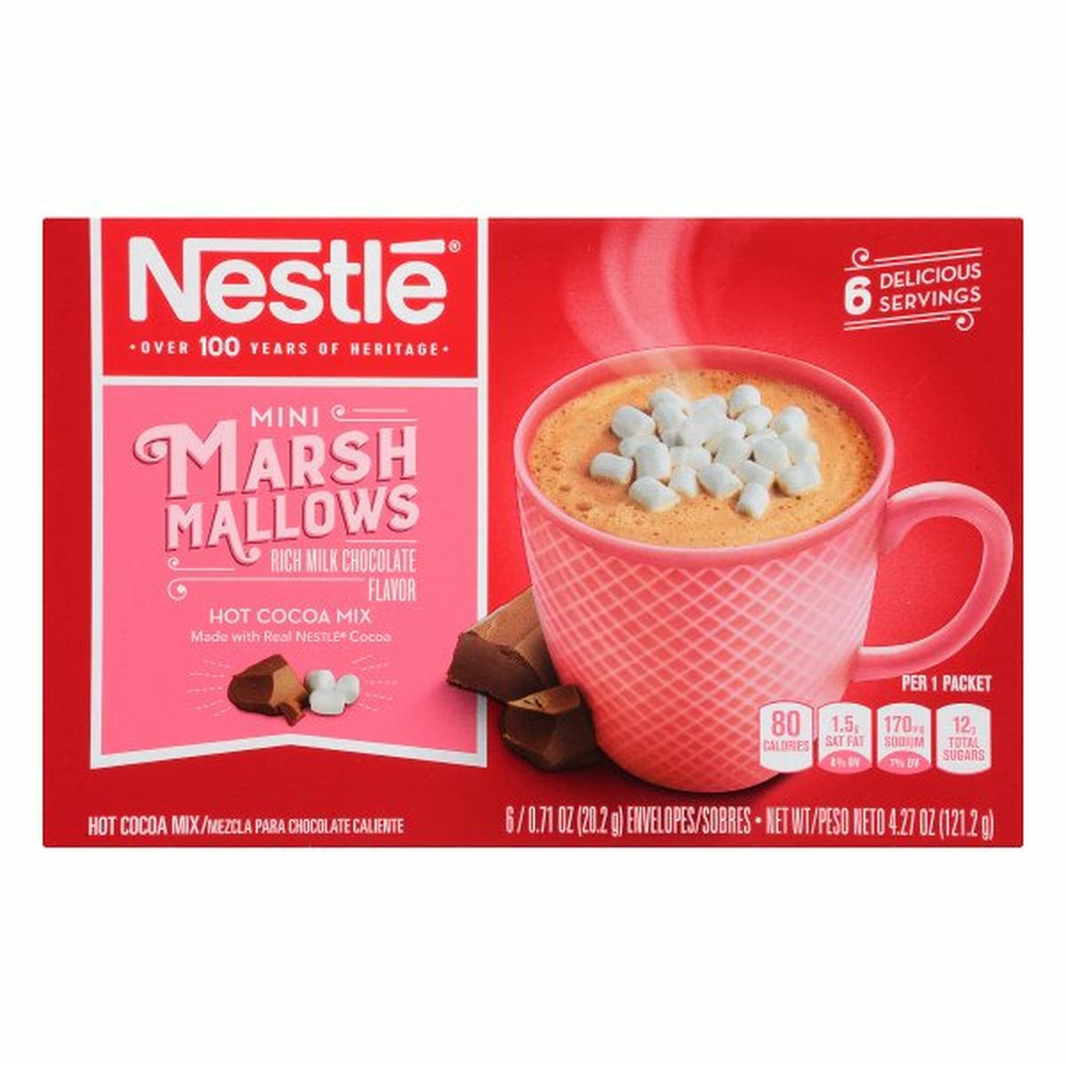 Calories in Nestle Hot Cocoa Hot Cocoa Mix, Mini Marshmallows, Rich Milk Hot Chocolate Flavor