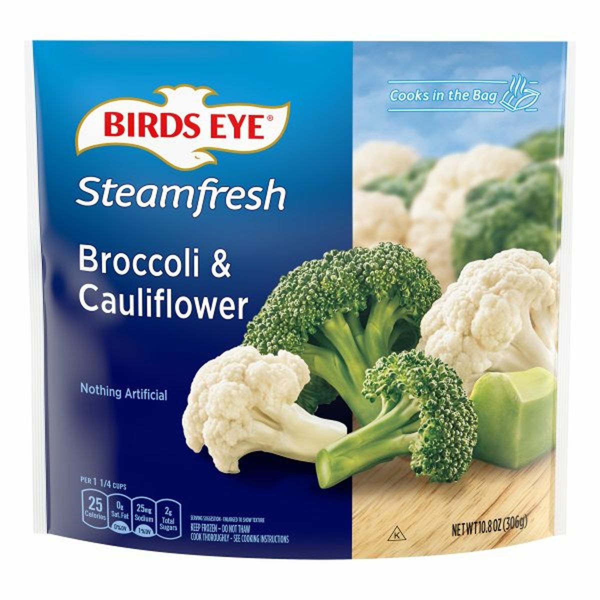 Calories in Birds Eye Steamfresh Broccoli & Cauliflower