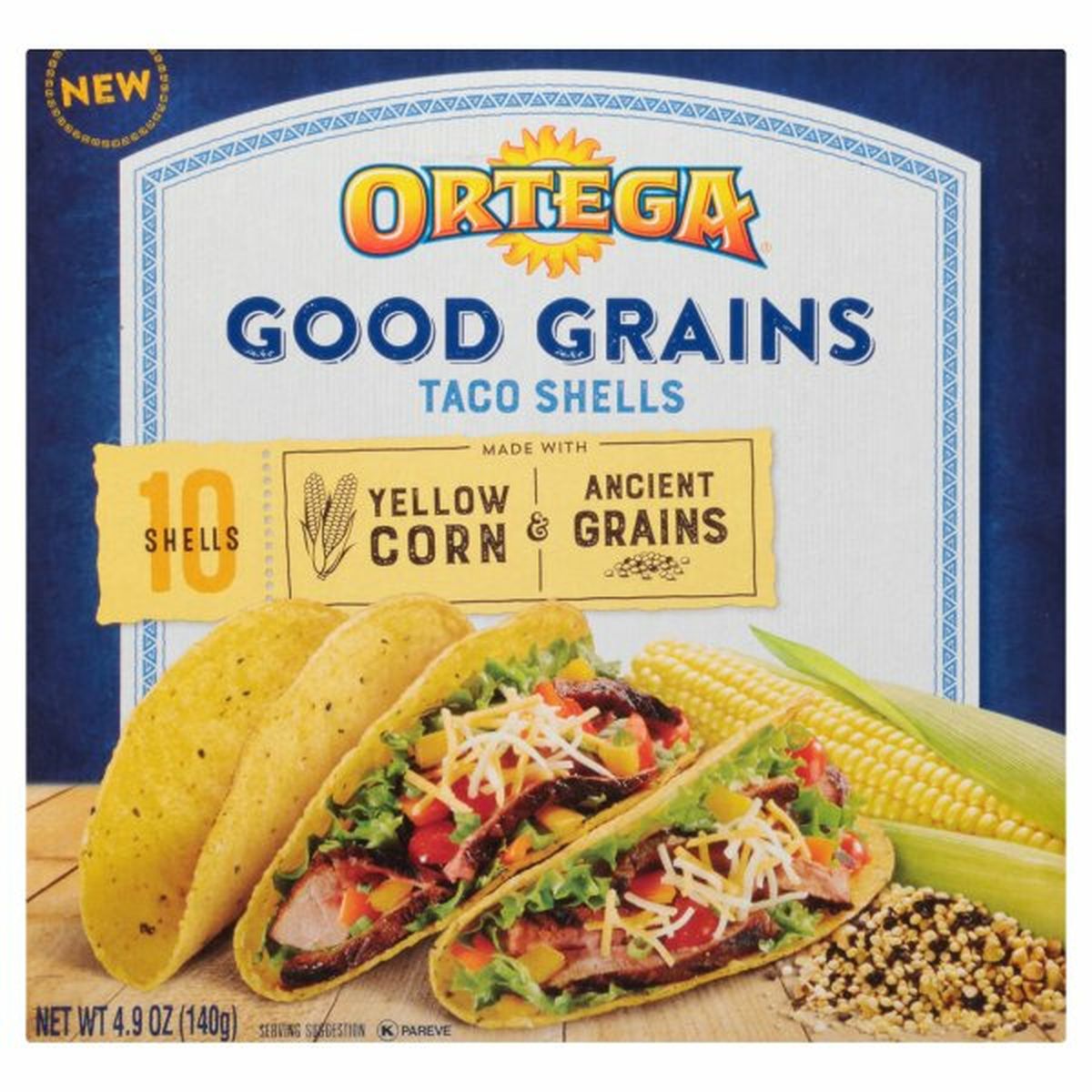 Calories in Ortega Good Grains Taco Shells, Yellow Corn