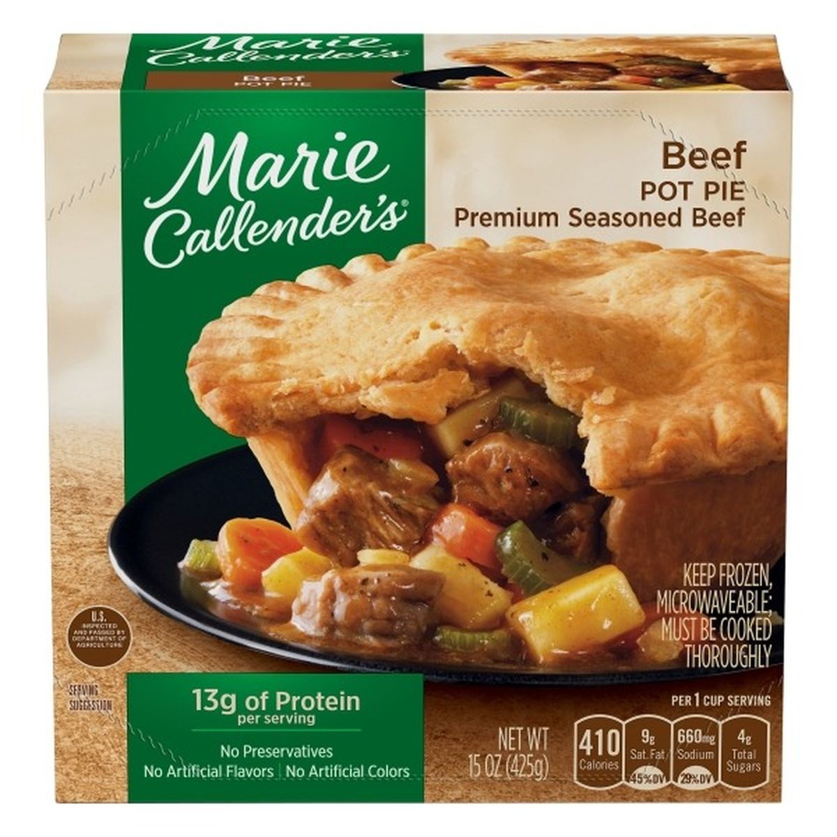 Calories in Marie Callender's Beef Pot Pie