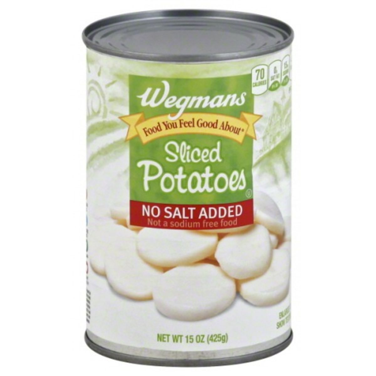 Calories in Wegmans Sliced Potatoes, No Salt Added