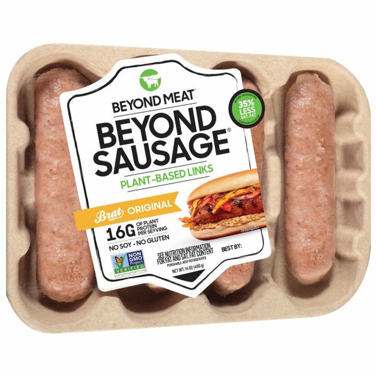 Calories in Beyond Meat Beyond Sausage Links, Plant-Based, Brat Original