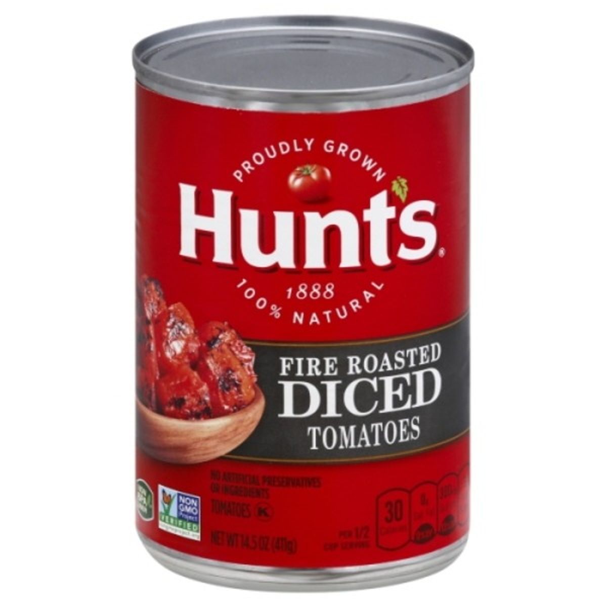Calories in Hunt's Tomatoes, Diced, Fire Roasted