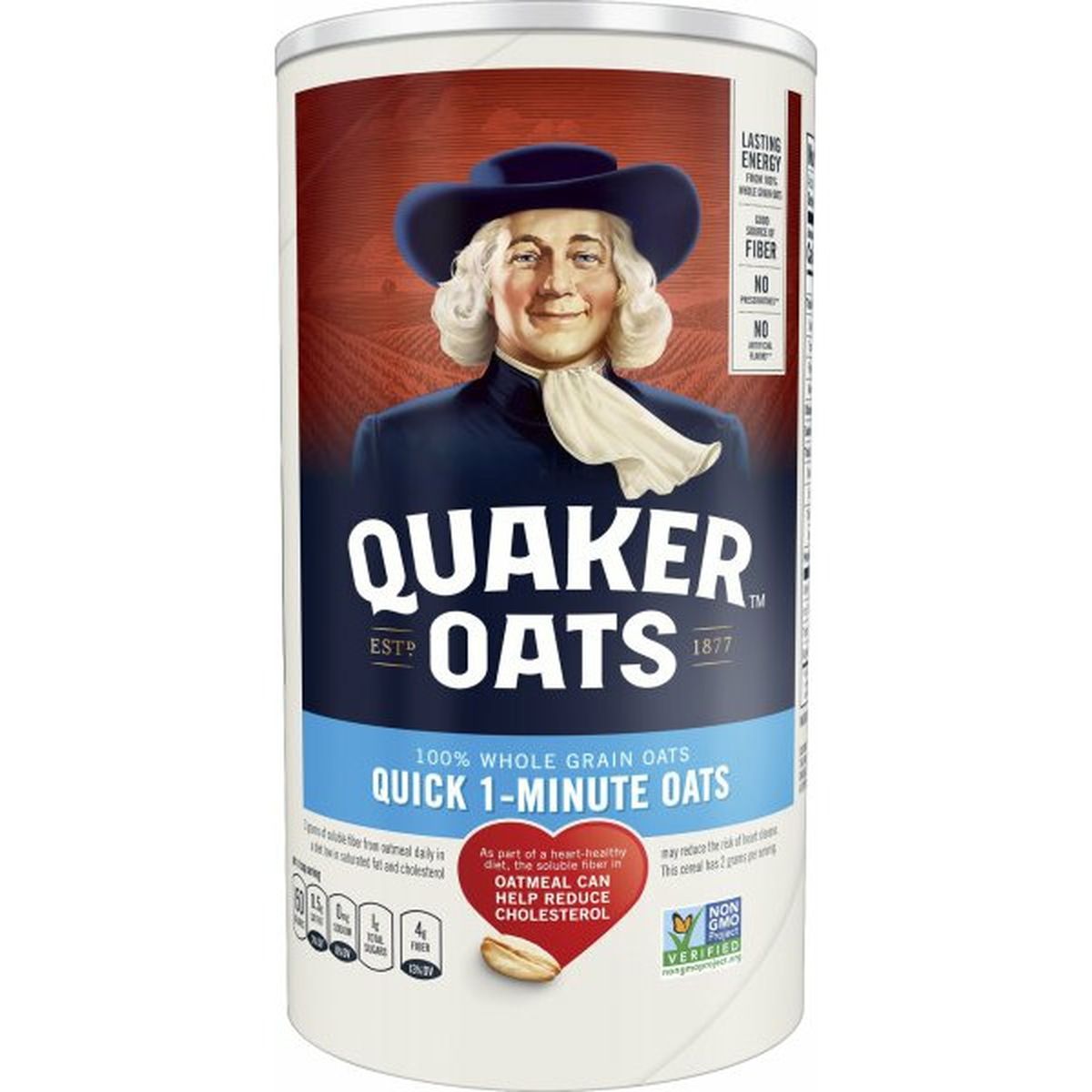 Calories in Quaker Quick Oats Oatmeal, Quick 1-Minute