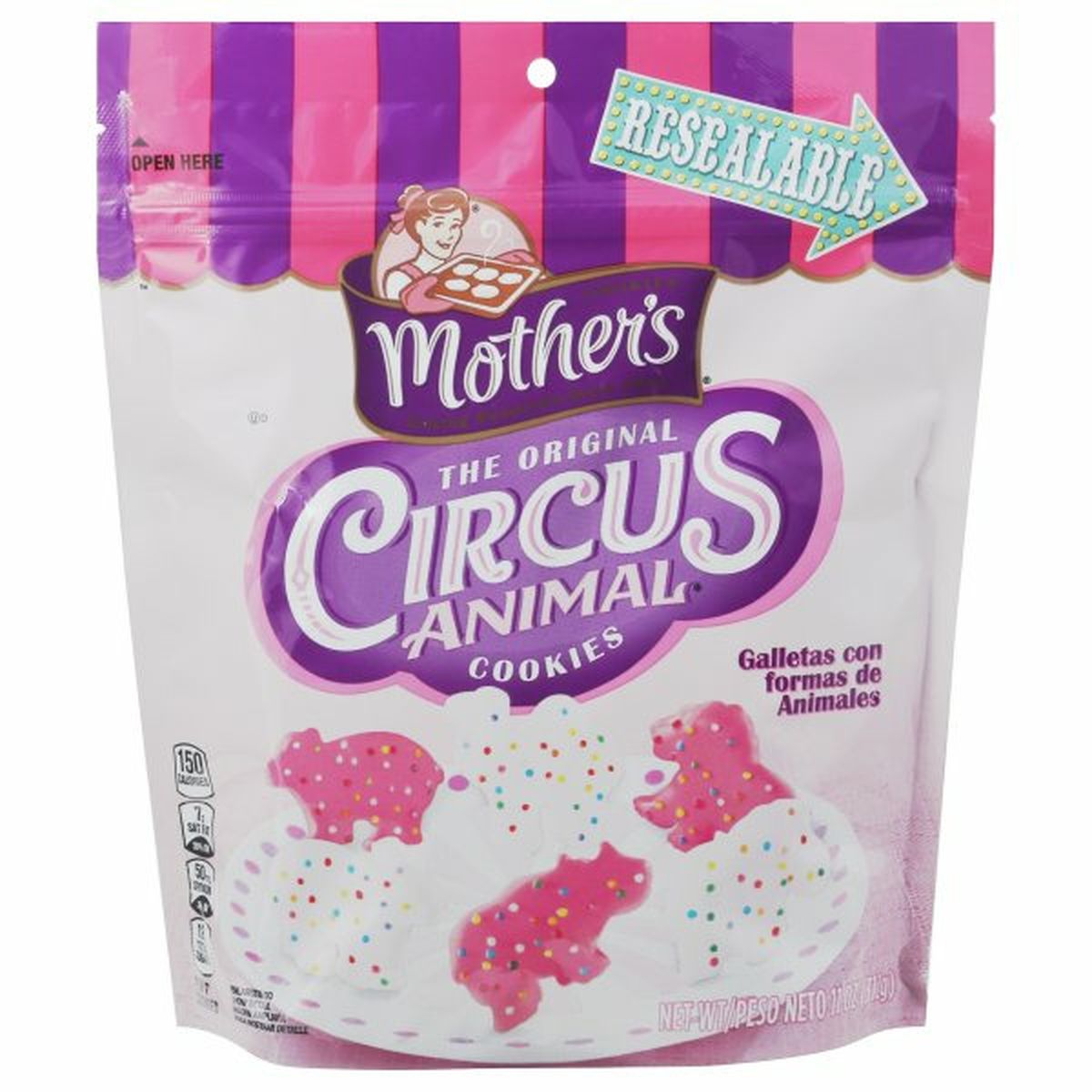 Calories in Mother's Cookies, The Original, Circus Animal