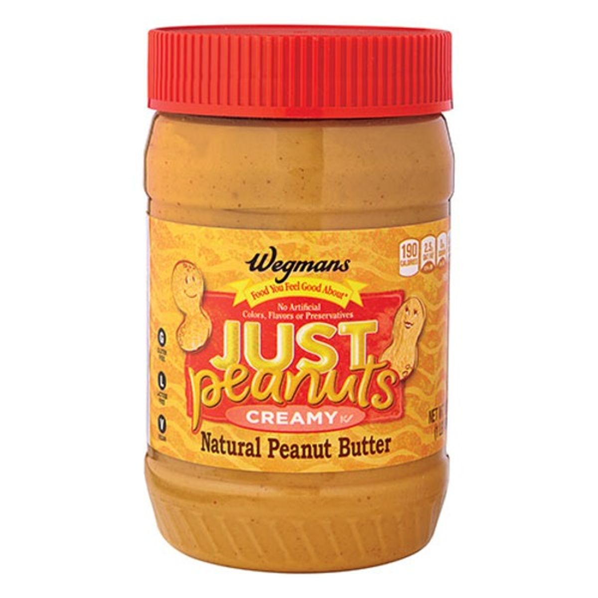 Calories in Wegmans Just Peanuts Stir Creamy Peanut Butter