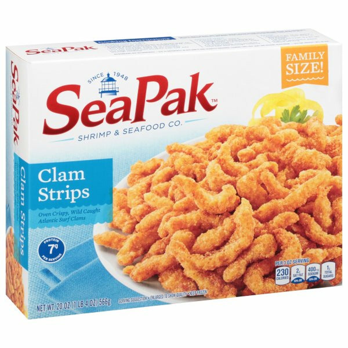 Calories in SeaPak Clam Strips, Family Size