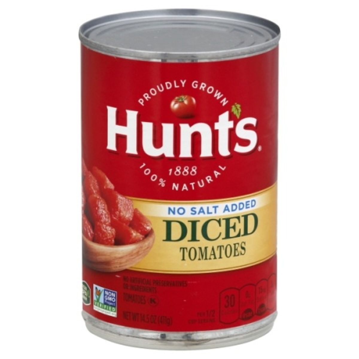 Calories in Hunt's Tomatoes, No Salt Added, Diced