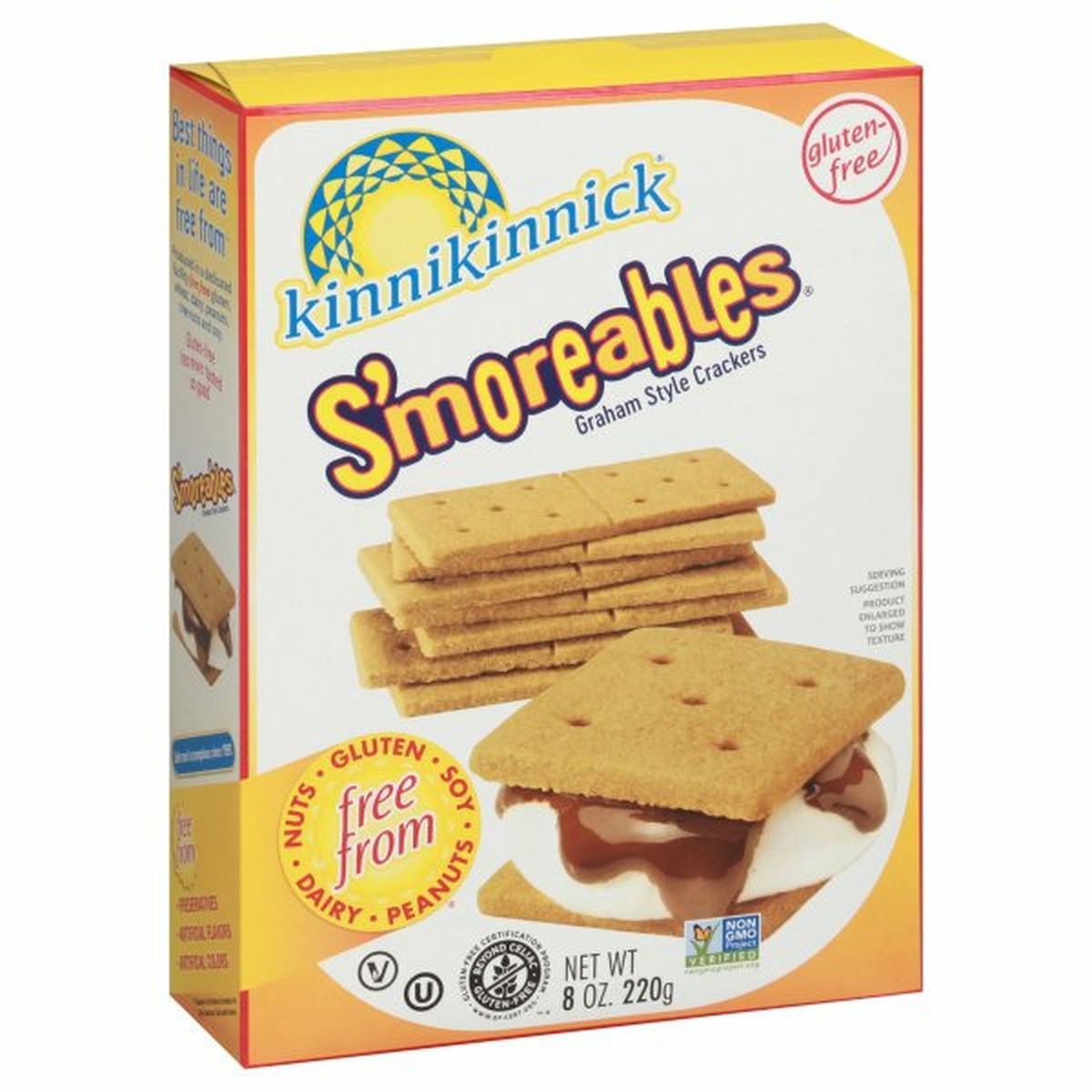 Calories in Kinnikinnick Crackers, S'moreables, Graham Style