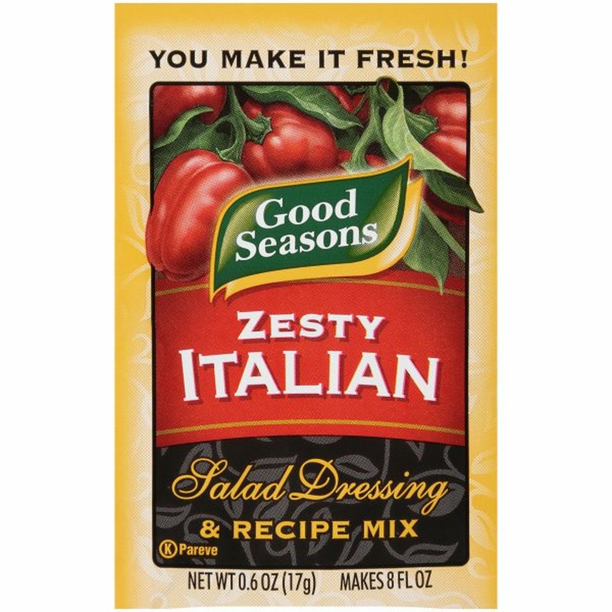 Calories in Good Seasons Zesty Italian Salad Dressing & Recipe Mix