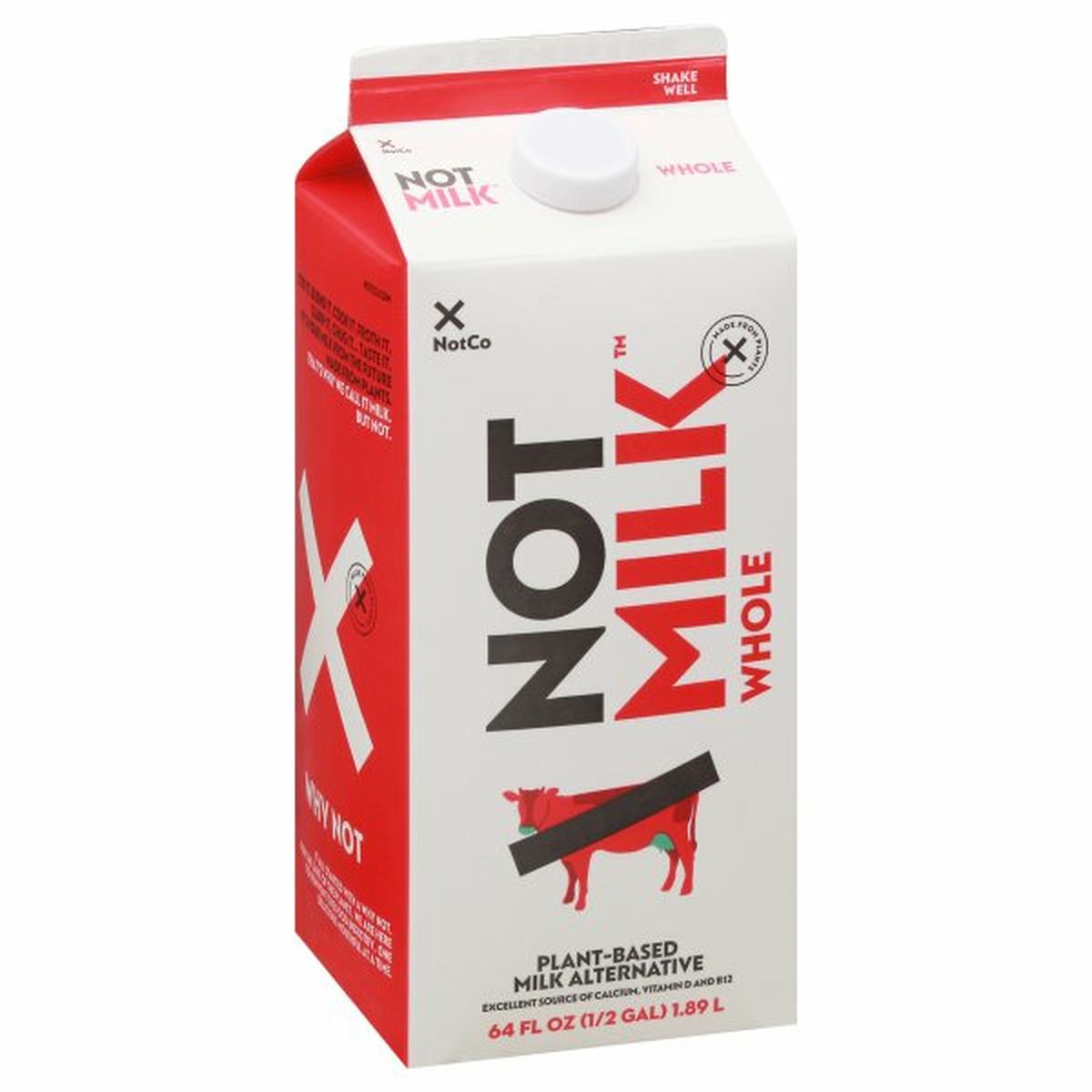 Calories in Not Milk Milk Alternative, Whole, Plant-Based