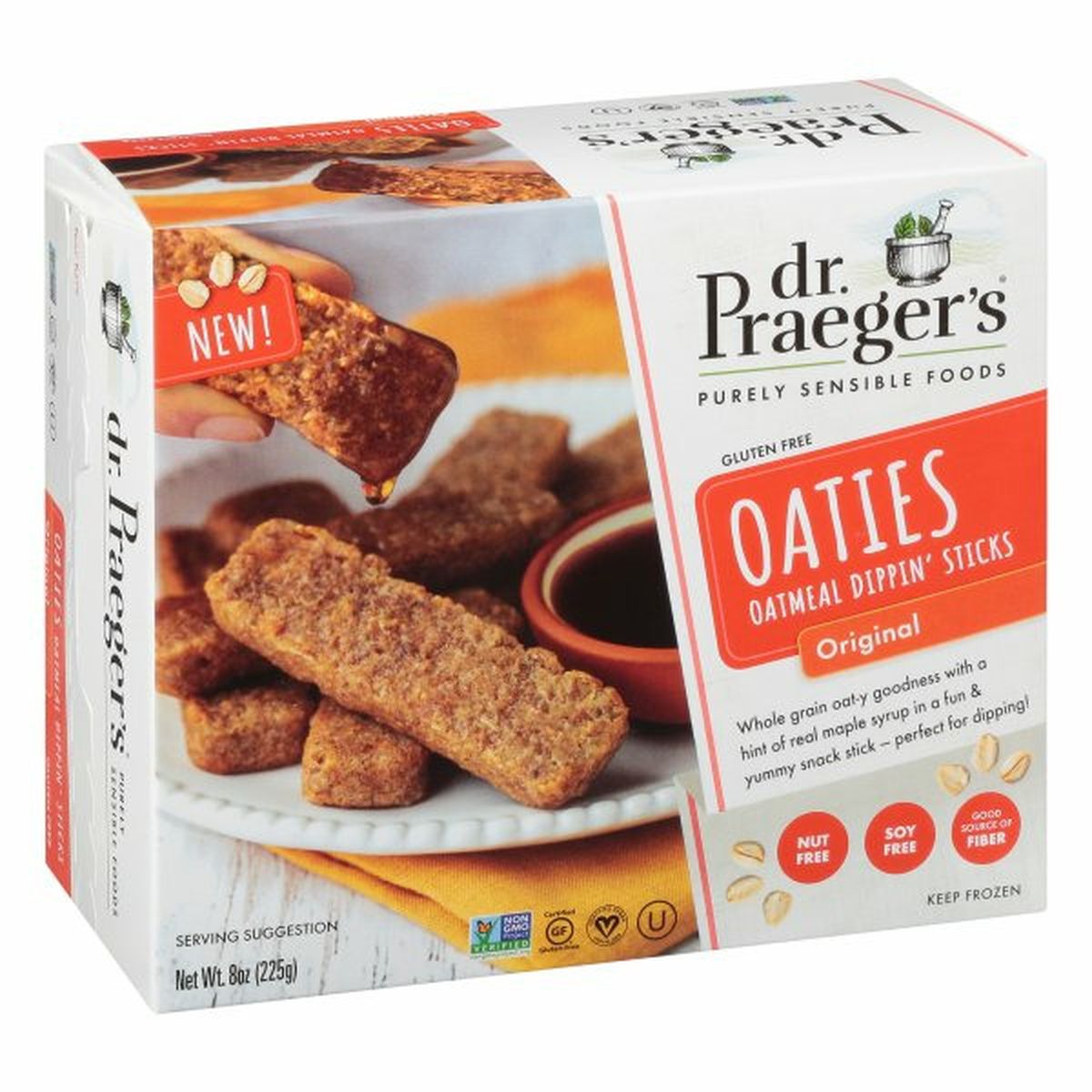 Calories in Dr. Praeger's Oatmeal Dippin' Sticks, Oaties, Gluten Free, Original