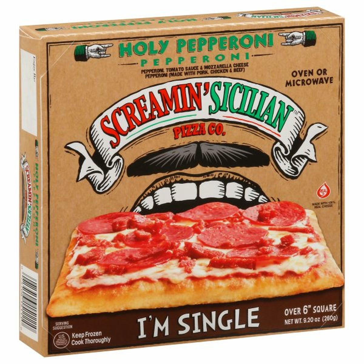 Calories in Screamin' Sicilian Pizza, Holy Pepperoni, I'm Single