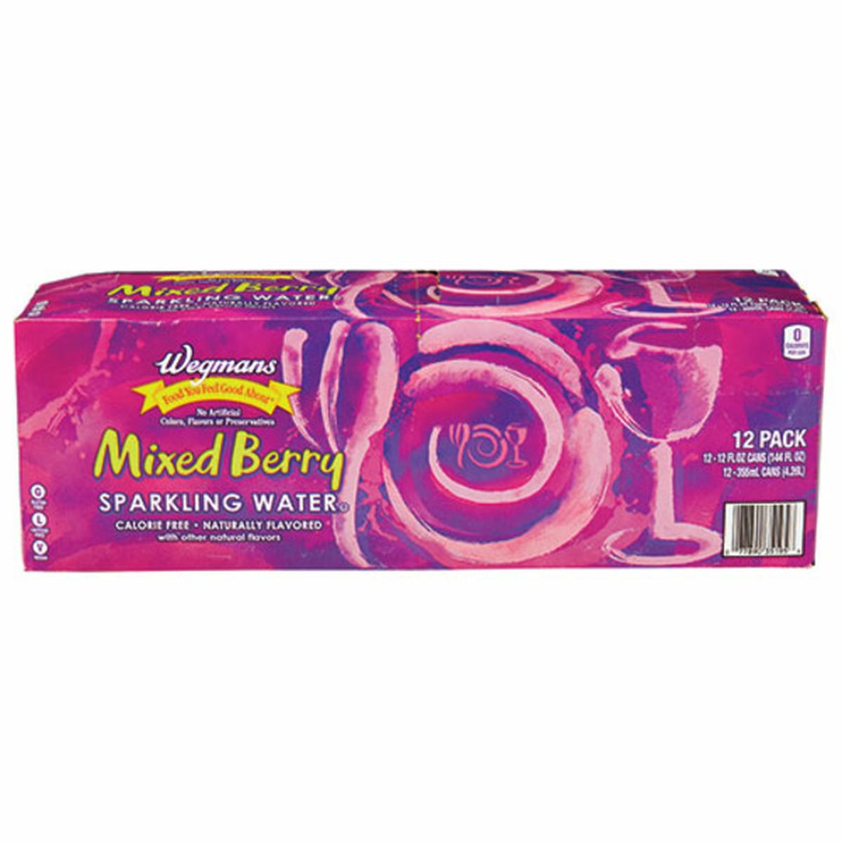 Calories in Wegmans Sparkling Water Mixed Berry, 12 Pack