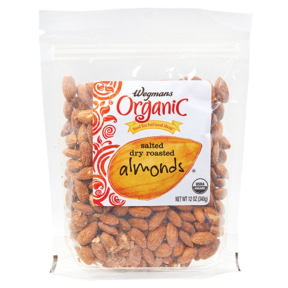 Calories in Wegmans Organic Salted Dry Roasted Almonds