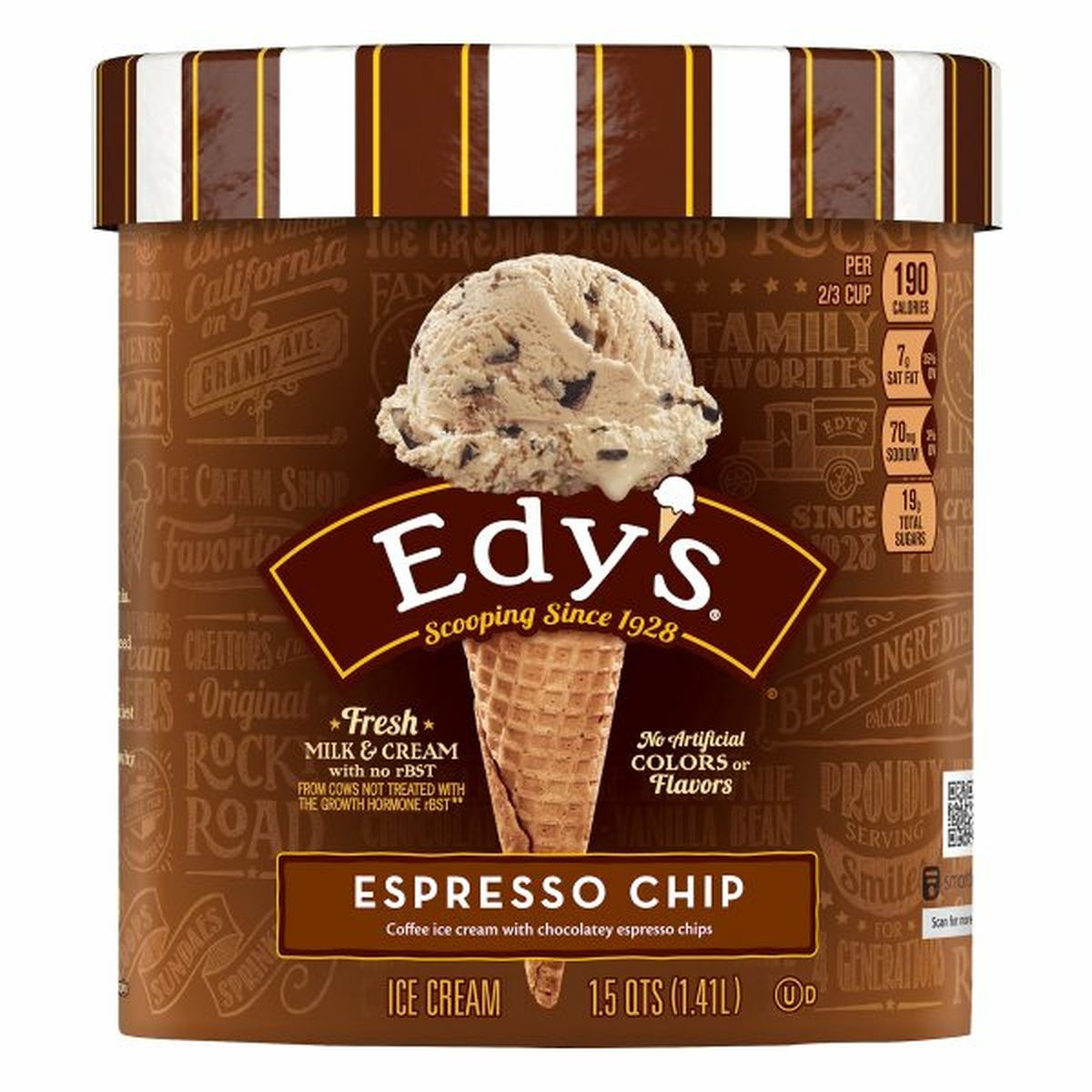 Calories in Edy's/Dreyer's Ice Cream, Espresso Chip