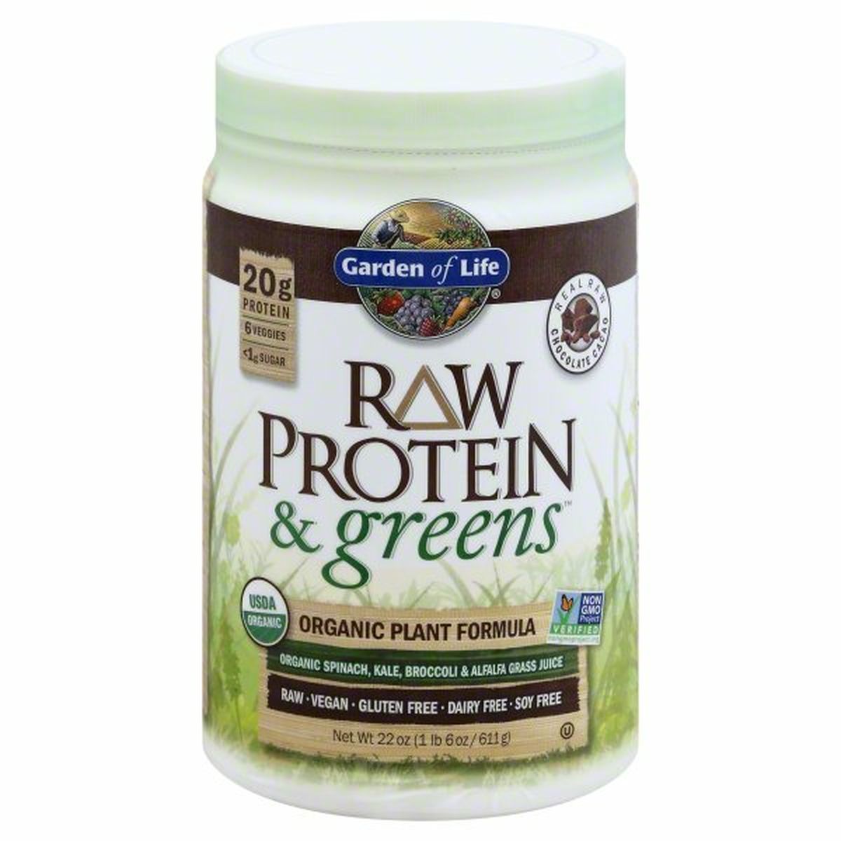 Calories in Garden of Life Raw Protein & Greens, Organic Plant Formula