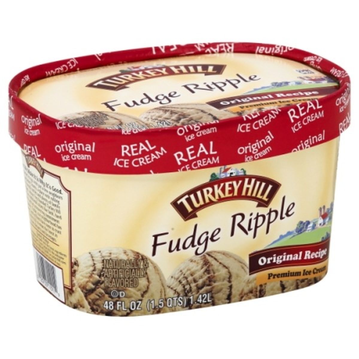 Calories in Turkey Hill Ice Cream, Premium, Fudge Ripple, Original Recipe