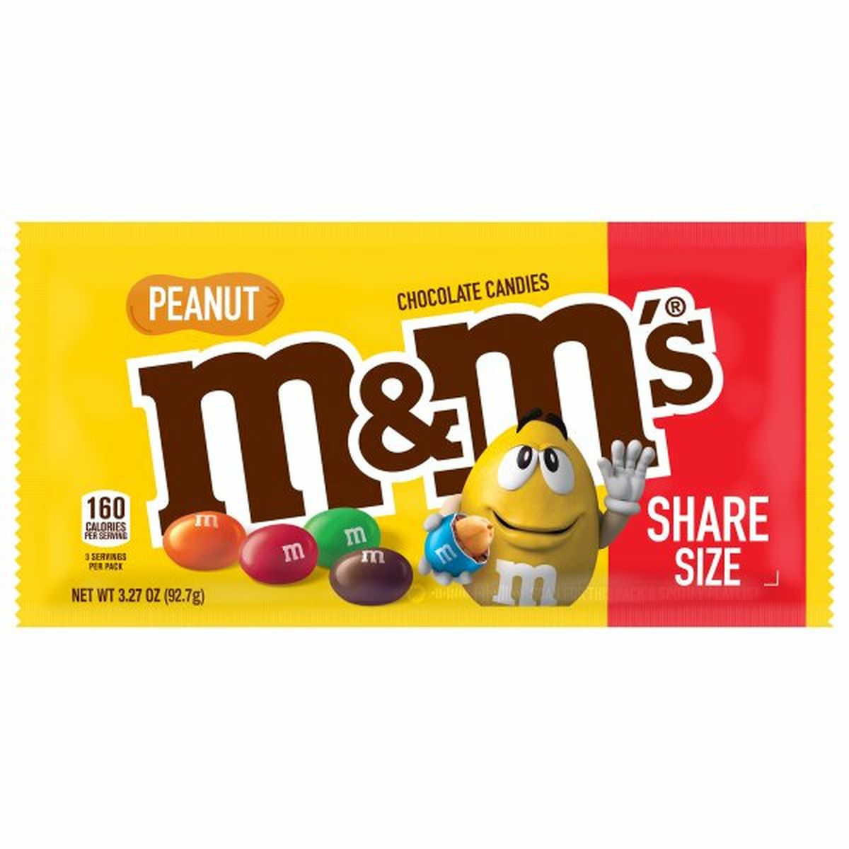 Calories in M&M's Chocolate Candies, Peanut, Share Size