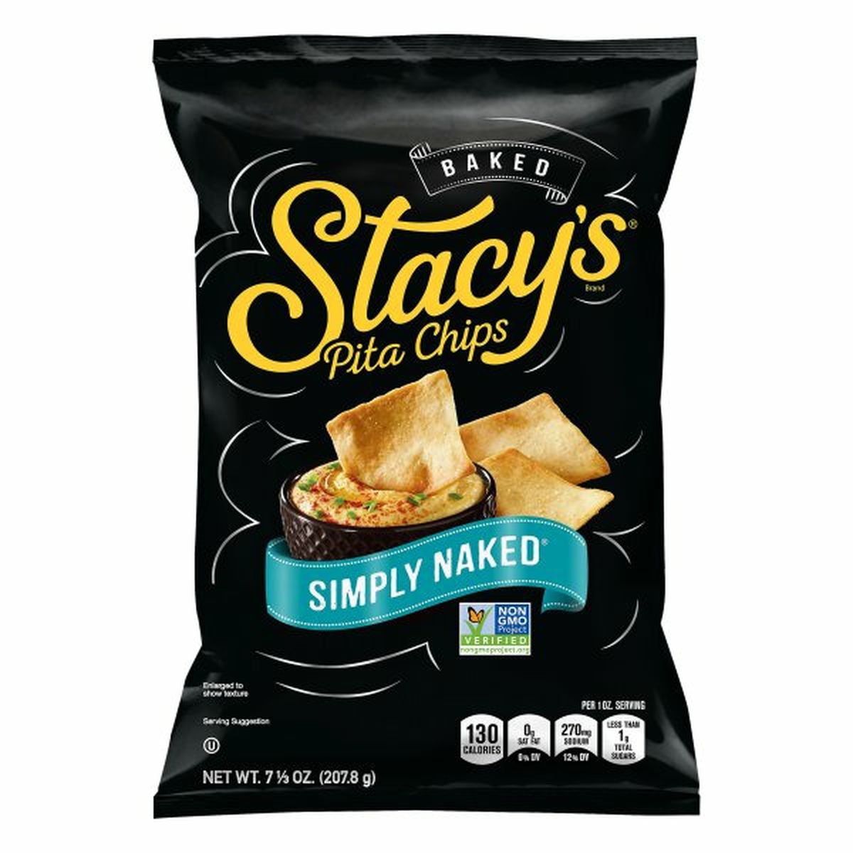 Calories in Stacy's Pita Chips, Simply Naked, Baked