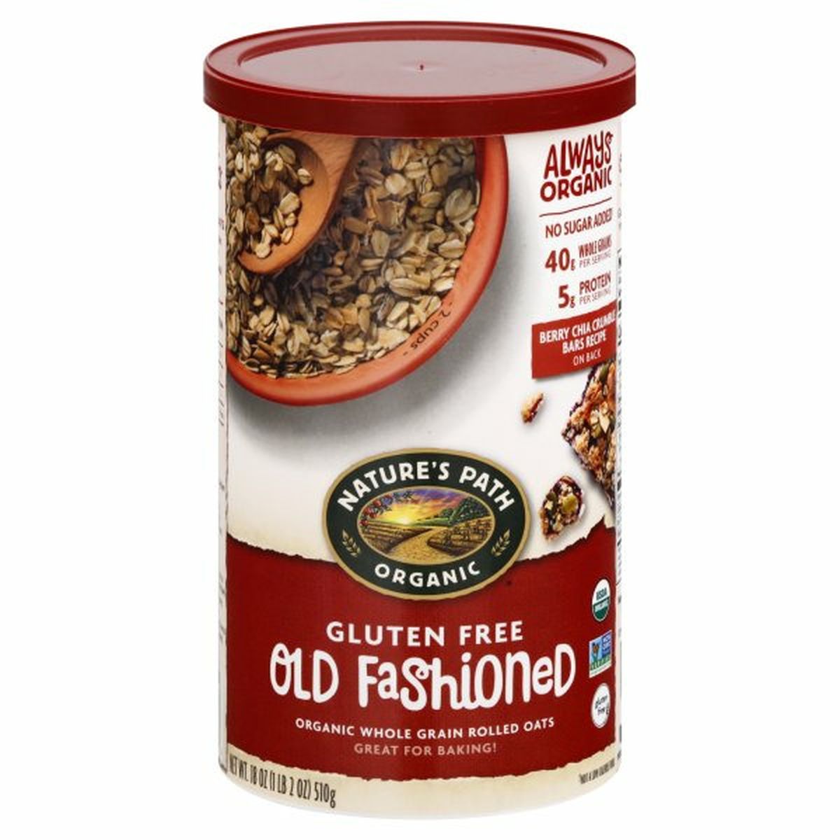 Calories in Nature's Path Oats, Gluten Free, Old Fashioned