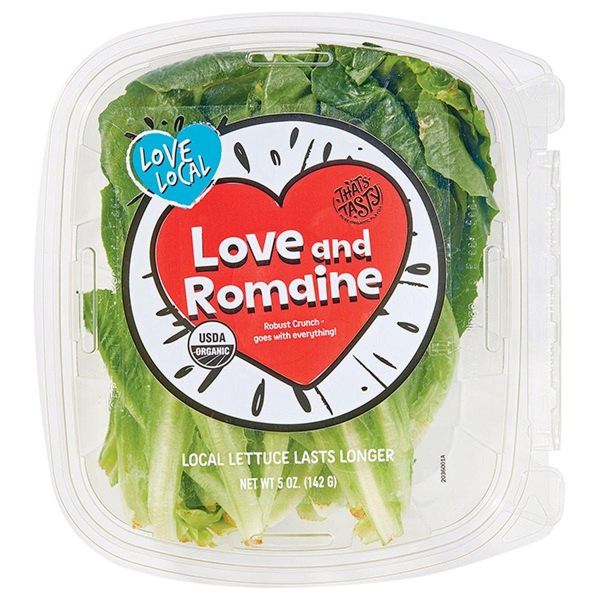 Calories in Organic Romaine Lettuce, Love and Romaine