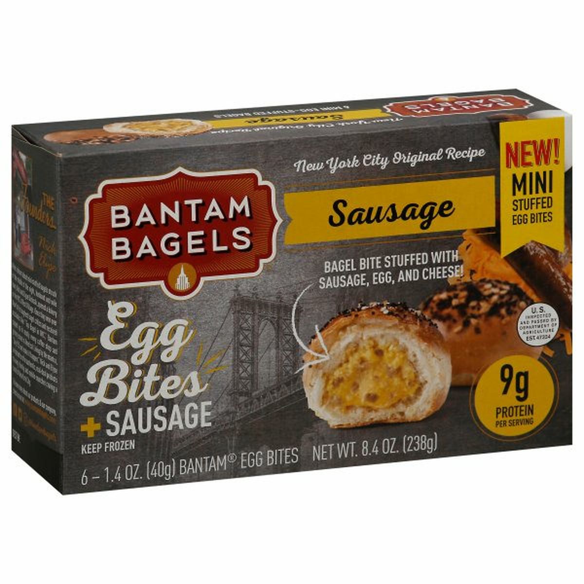 Calories in Bantam Bagels Egg Bites + Sausage, Mini