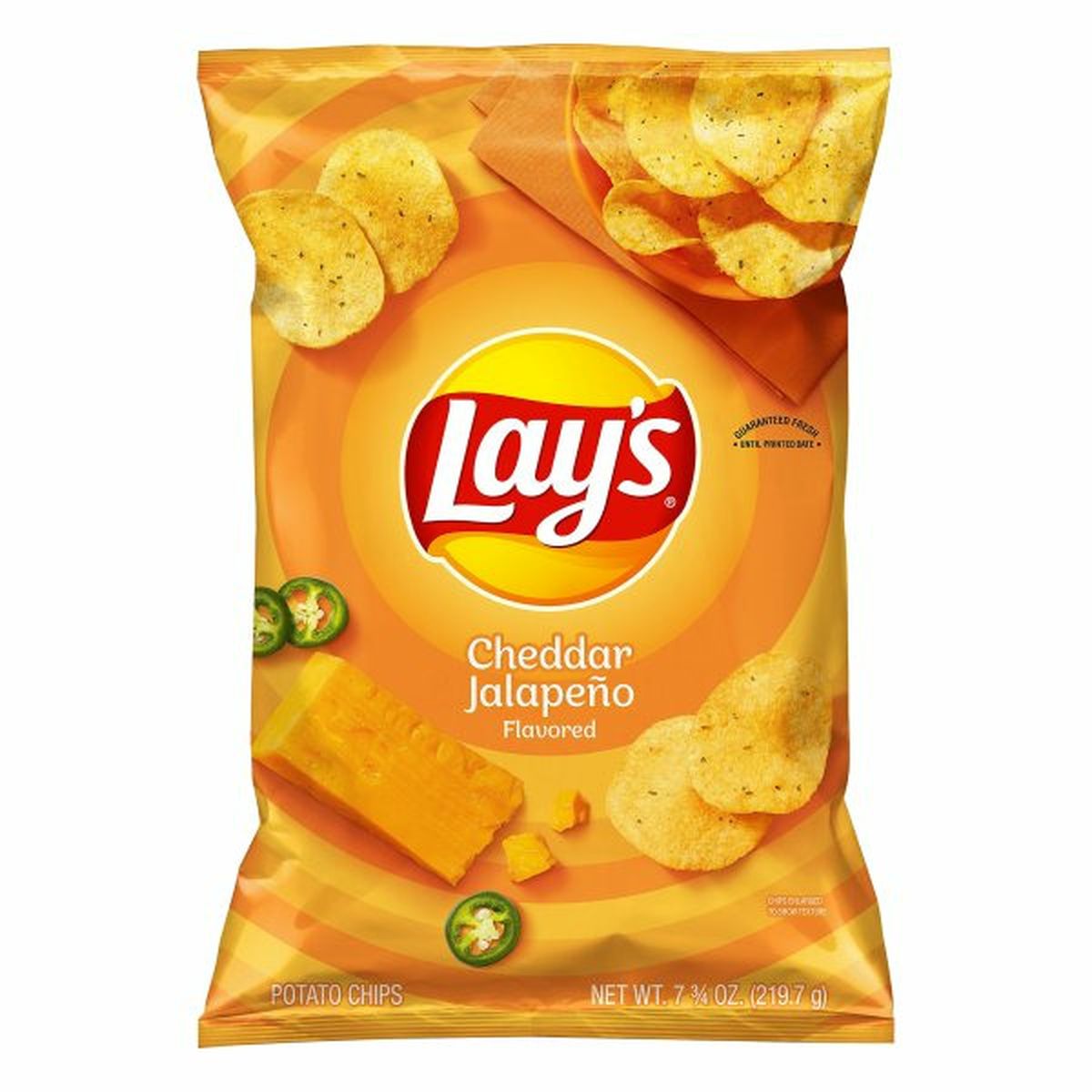 Calories in Lay's Potato Chips, Cheddar Jalapeno Flavored