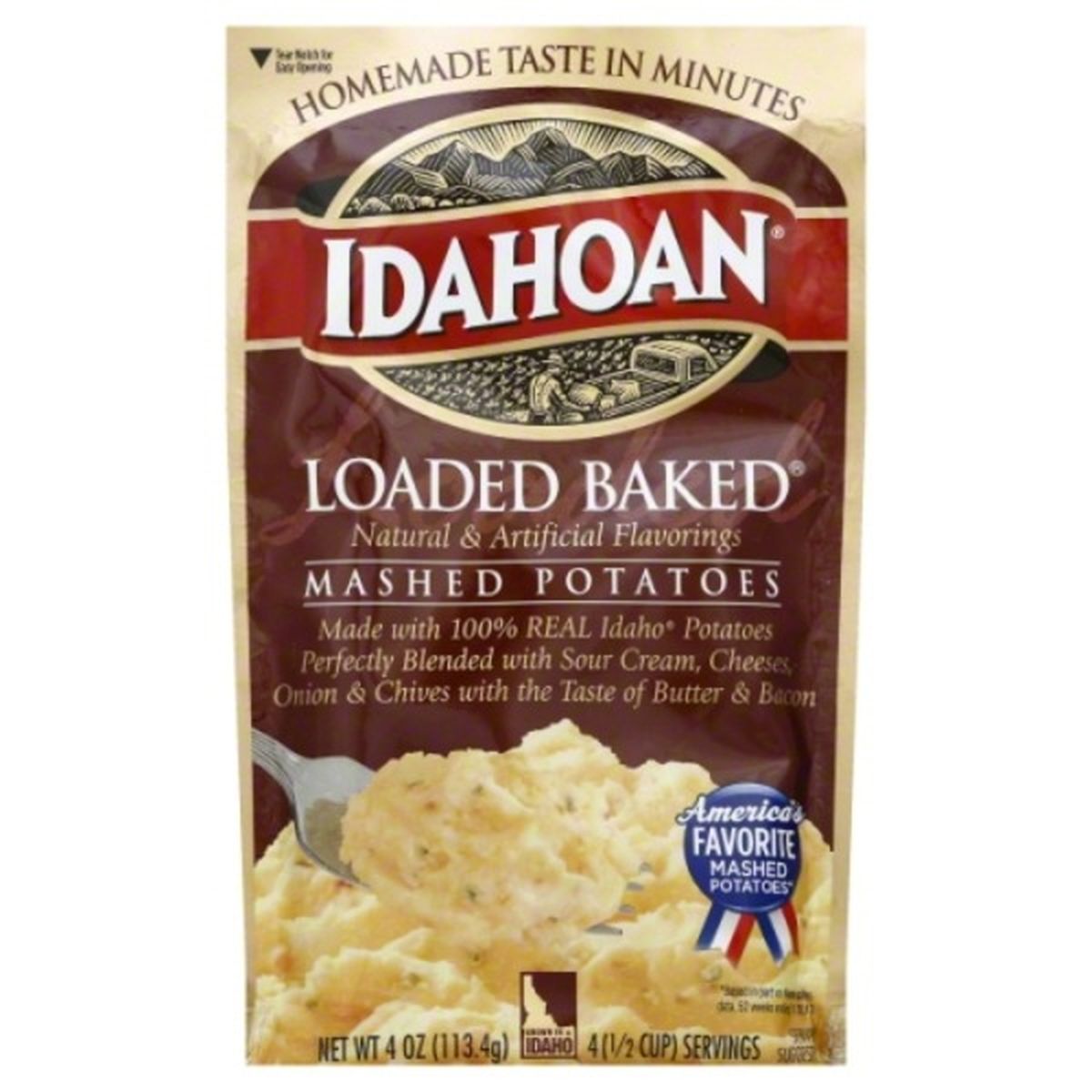 Calories in Idahoan Mashed Potatoes, Loaded Baked
