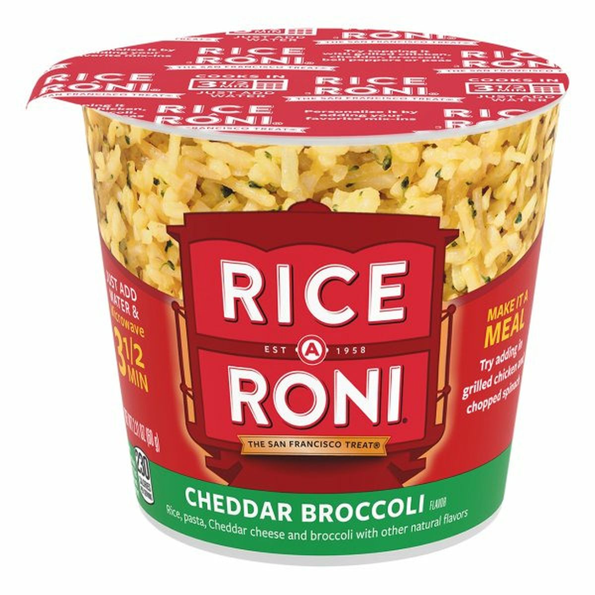 Calories in Rice-a-Roni Rice, Cheddar Broccoli Flavor