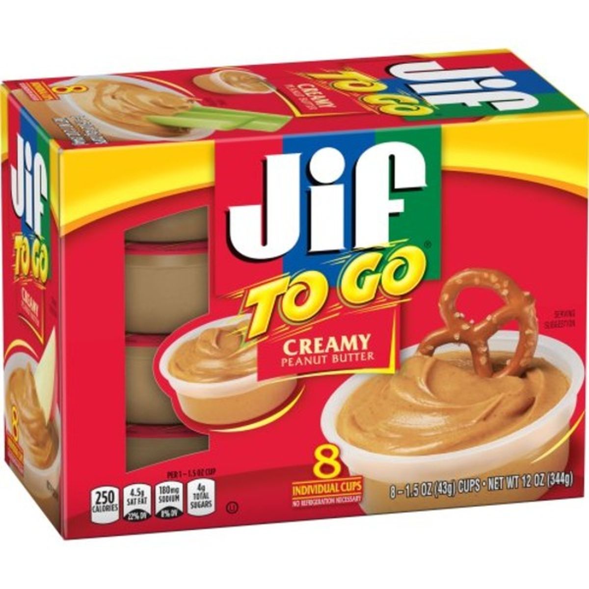 Calories in Jif To Go Peanut Butter