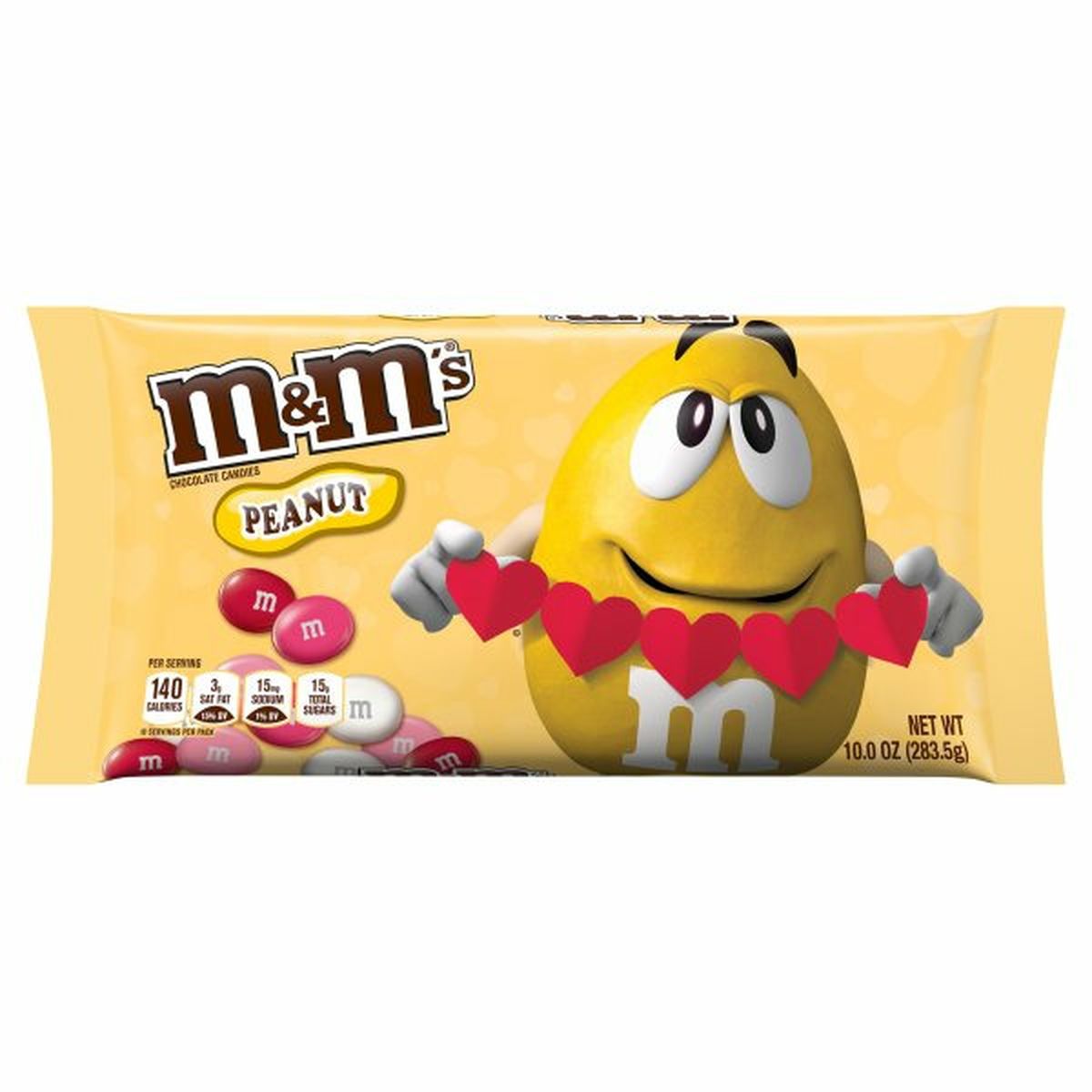 Calories in M&M's Valentine's Peanut Chocolate Candy Bag