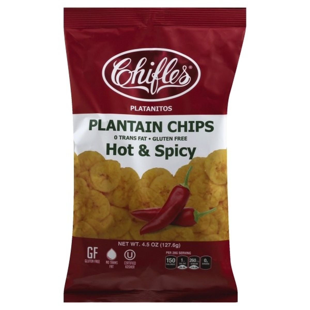 Calories in Chifles Plantain Chips, Hot & Spicy