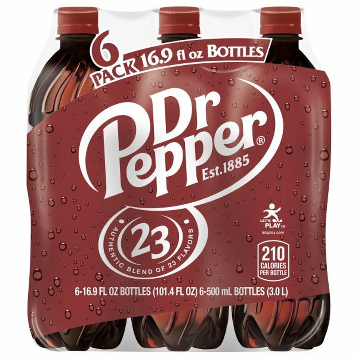 Calories in Dr Pepper Soda, 6 Pack