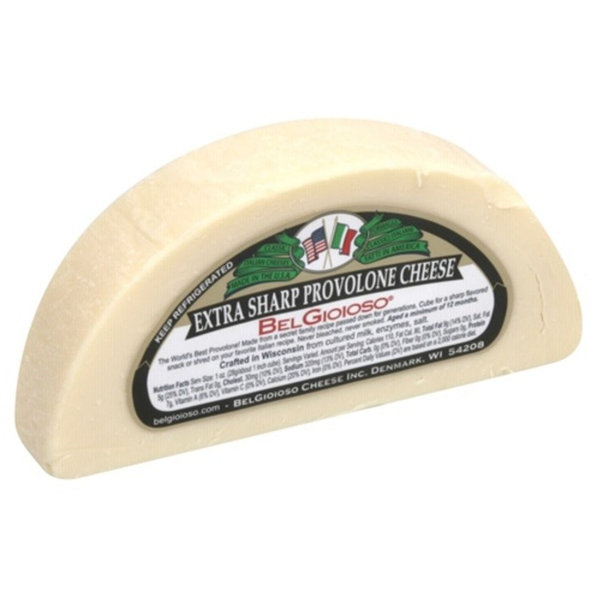 Calories in BelGioioso Extra Sharp Provolone Cheese
