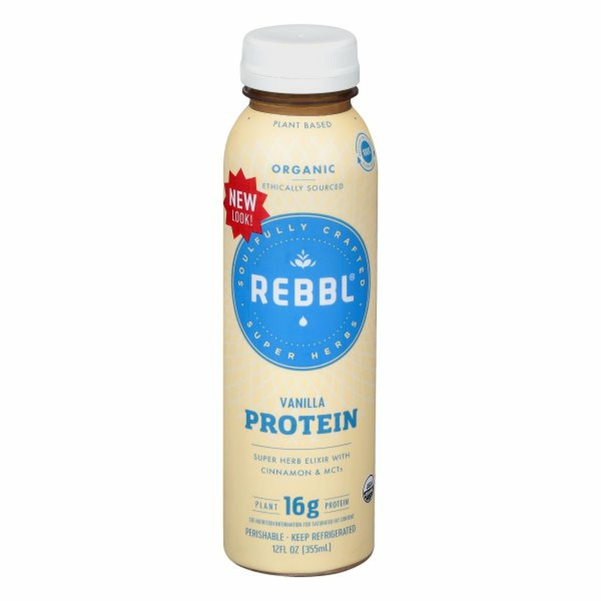 Calories in REBBL Protein Elixir, Organic, Vanilla