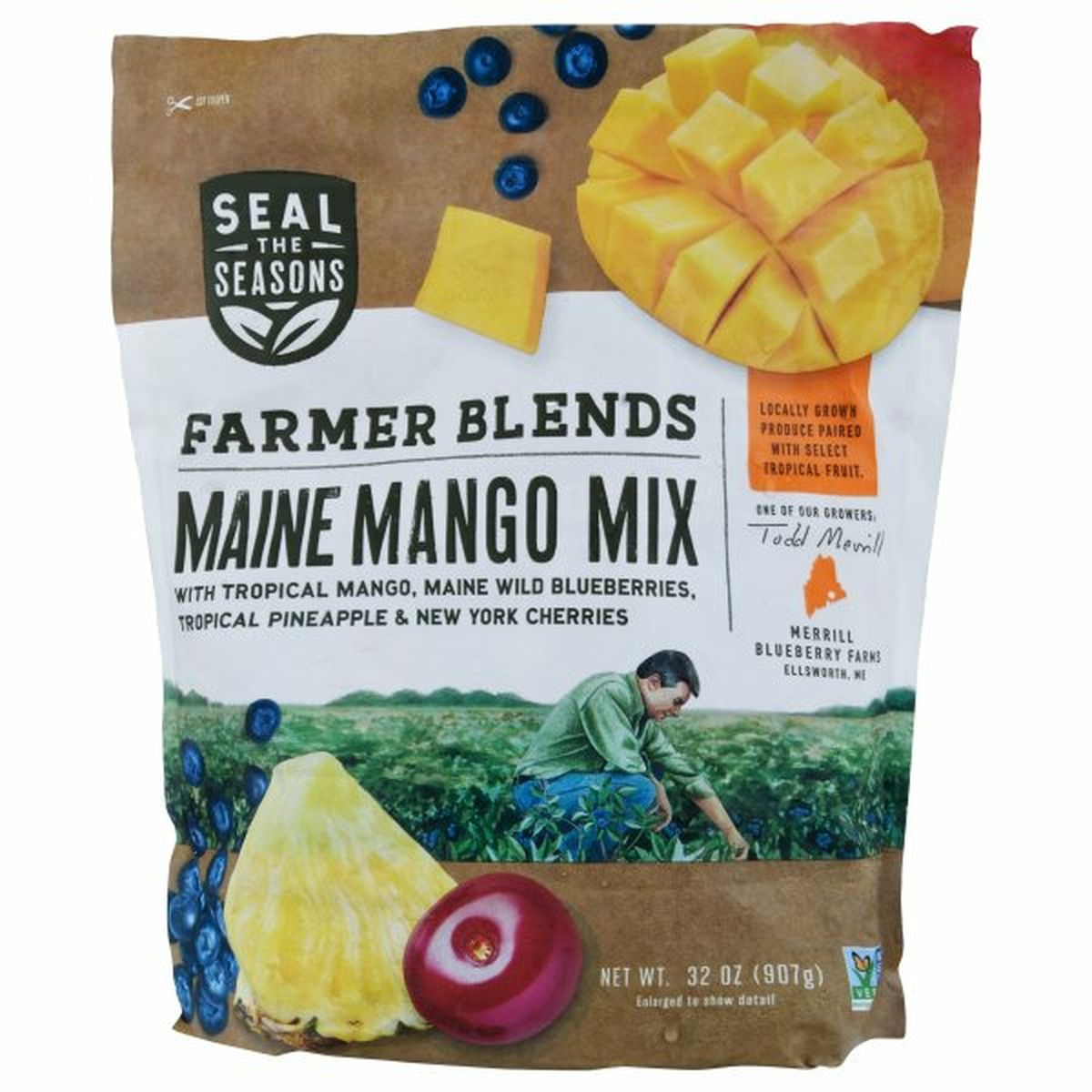 Calories in Seal The Seasons Farmer Blends Maine Mango Mix