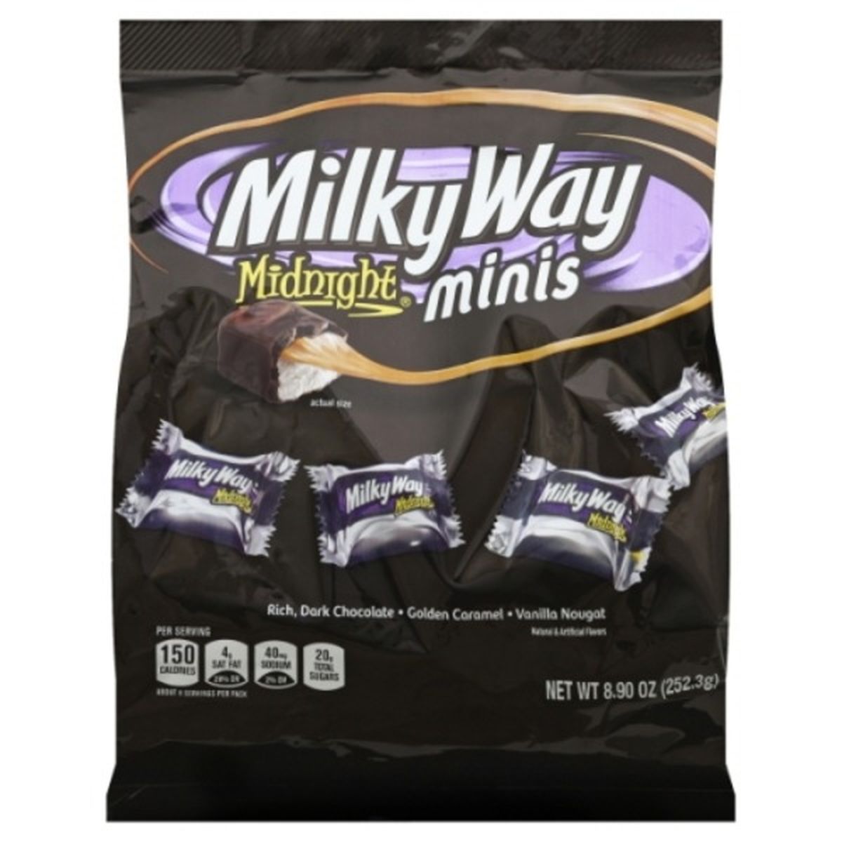 Calories in Milky Way Candy Bars, Midnight