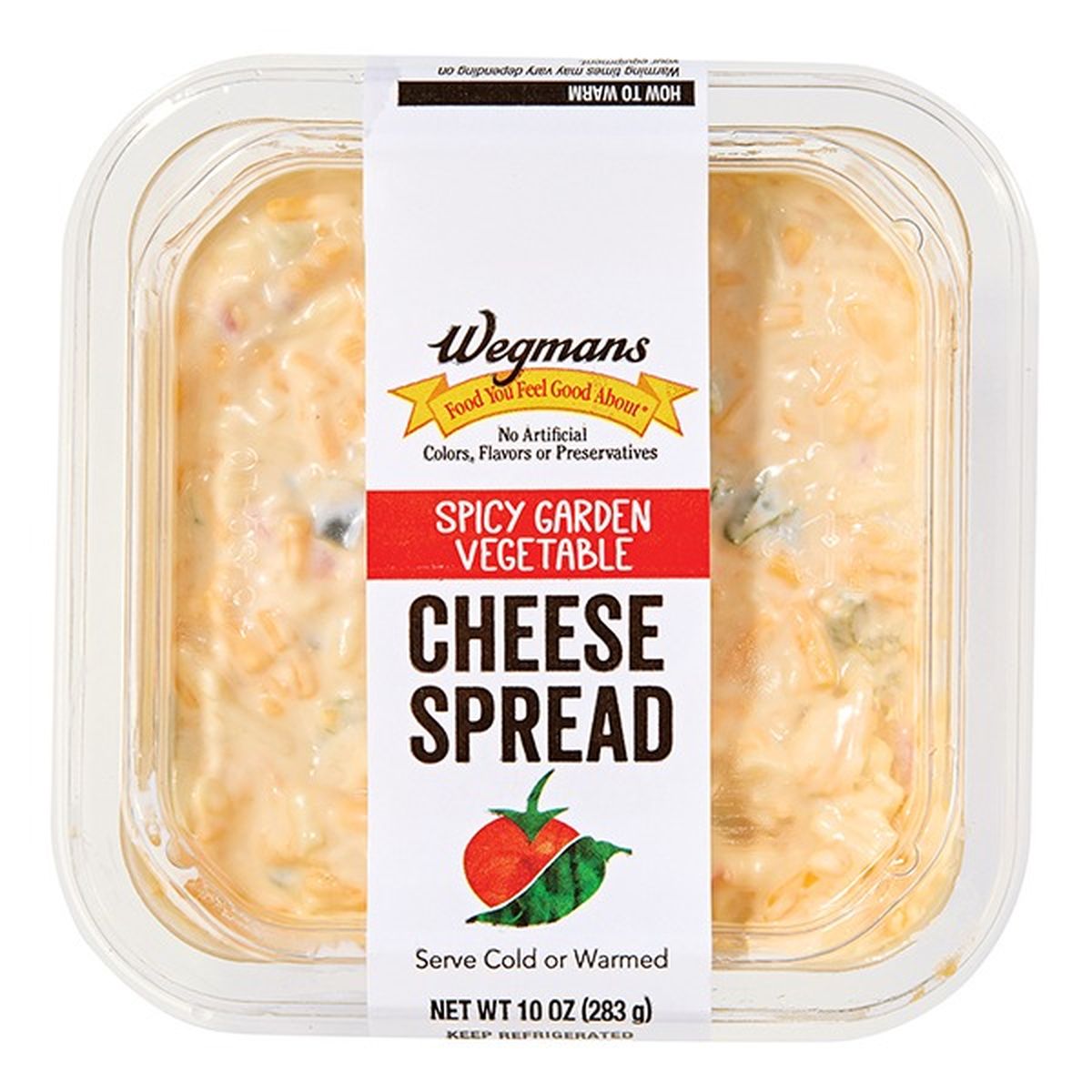 Calories in Wegmans Spicy Garden Vegetable Cheese Spread