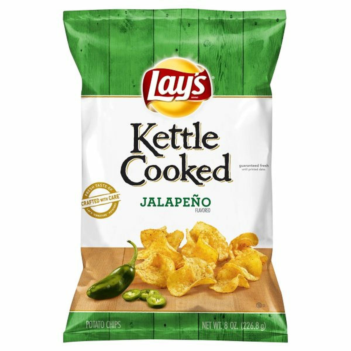 Calories in Lay's Kettle Cooked Potato Chips, Jalapeno Flavored