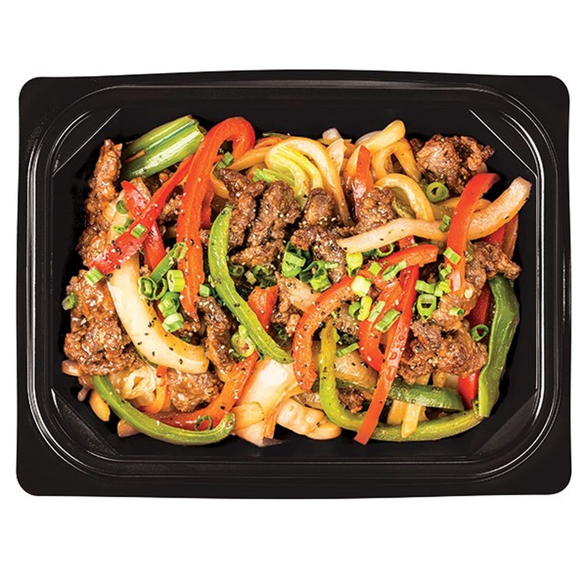 Calories in Wegmans Black Pepper Beef with Vegetable Udon Noodles