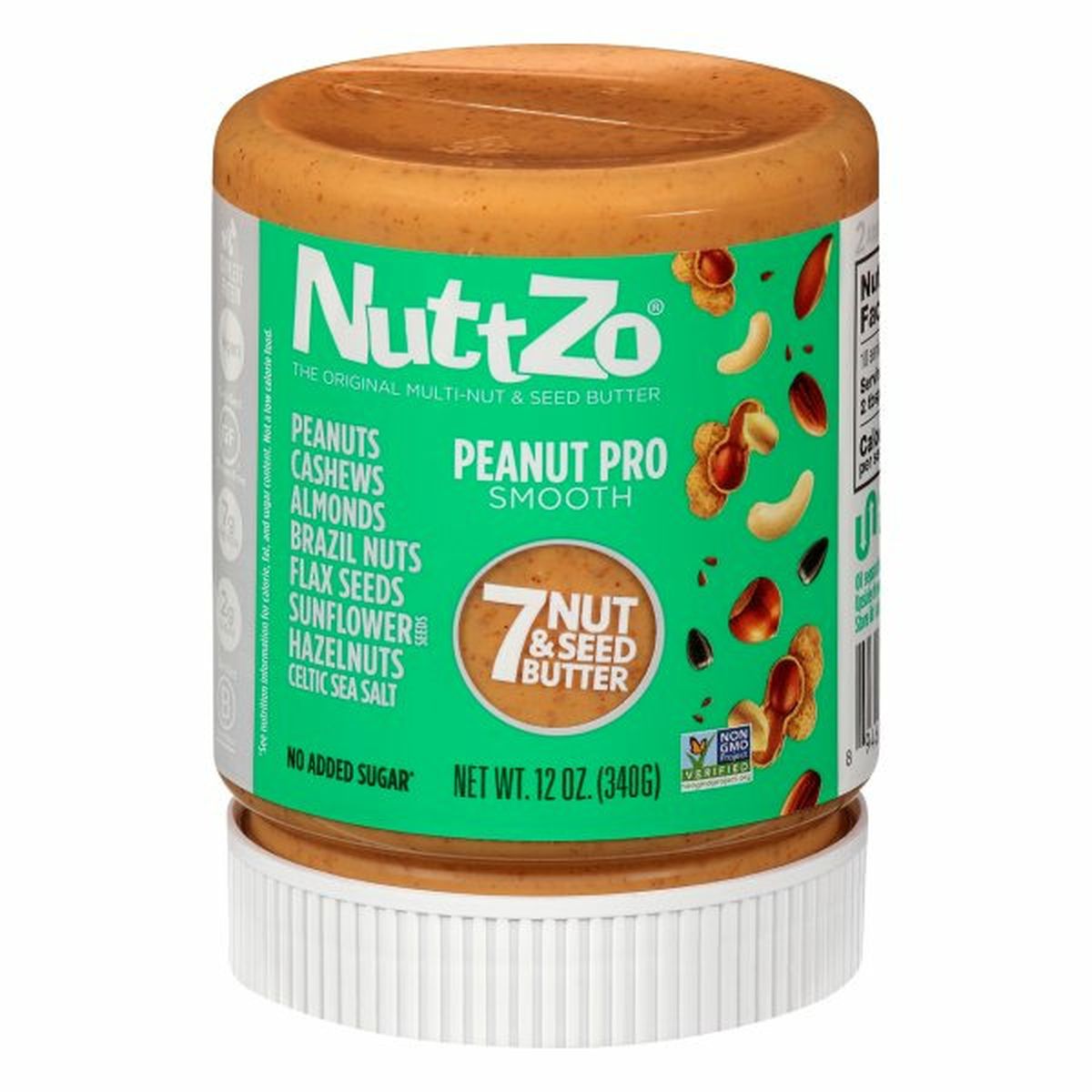 Calories in NuttZo 7 Nut & Seed Butter, Peanut Pro, Smooth