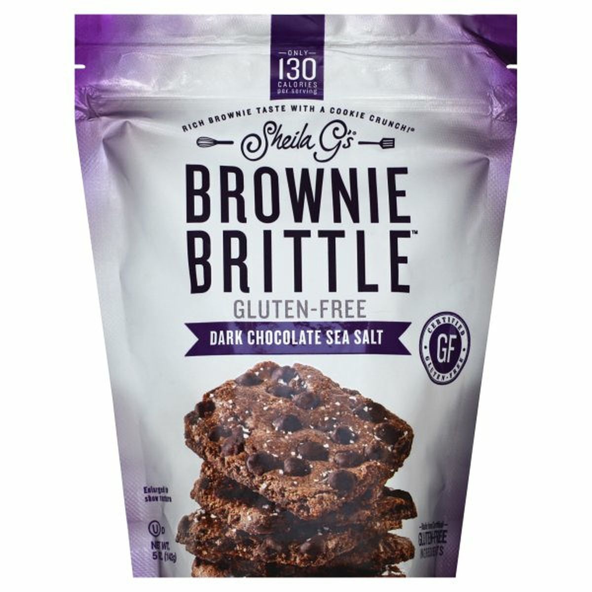 Calories in Sheila G's Brownie Brittle Brittle, Gluten-Free, Dark Chocolate Sea Salt