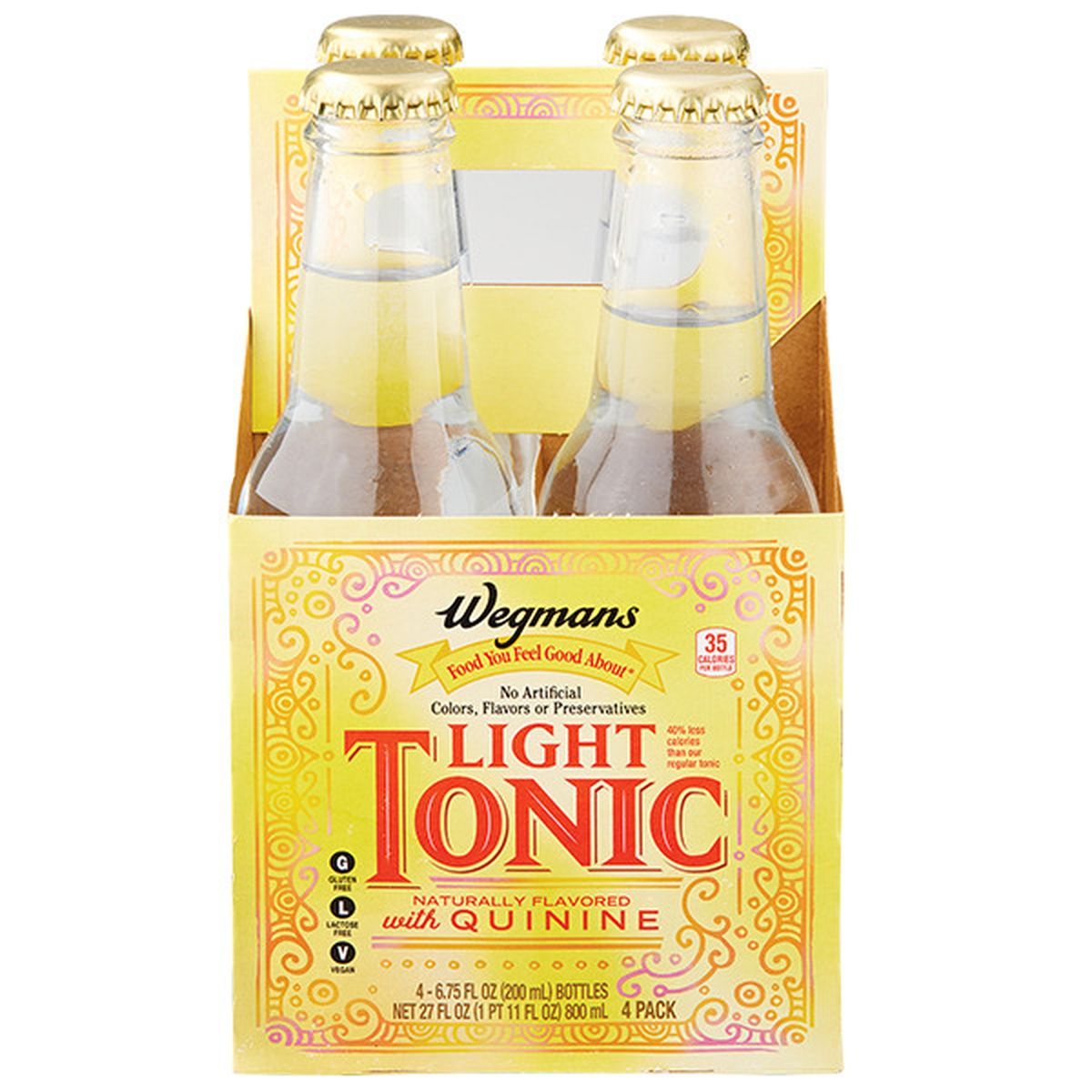 Calories in Wegmans Light Tonic with Quinine, 4 Pack