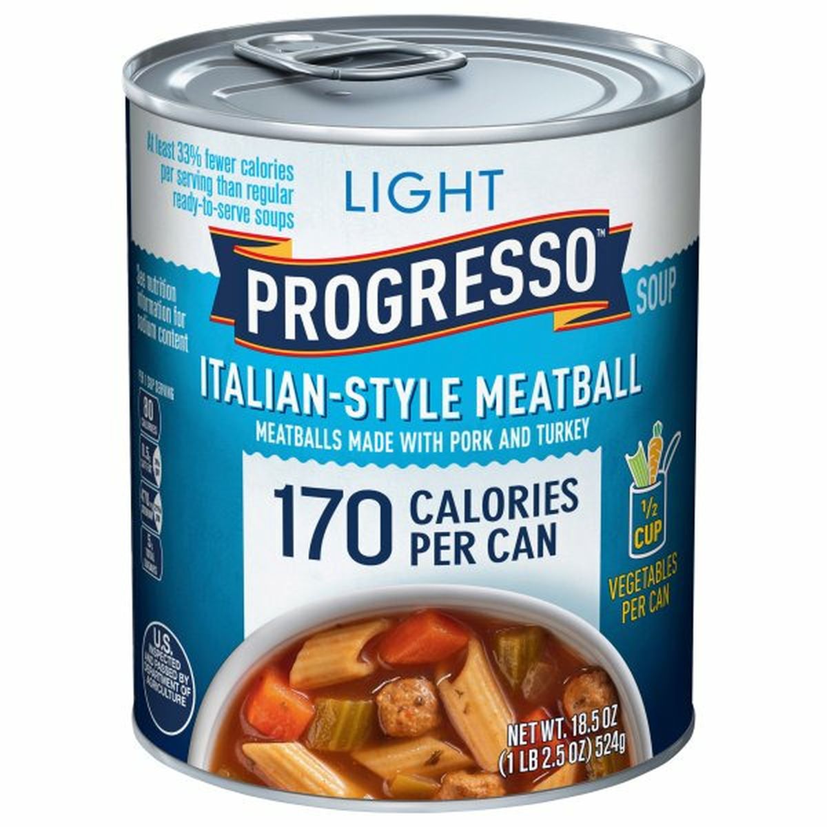 Calories in Progresso Soup, Italian-Style Meatball, Light