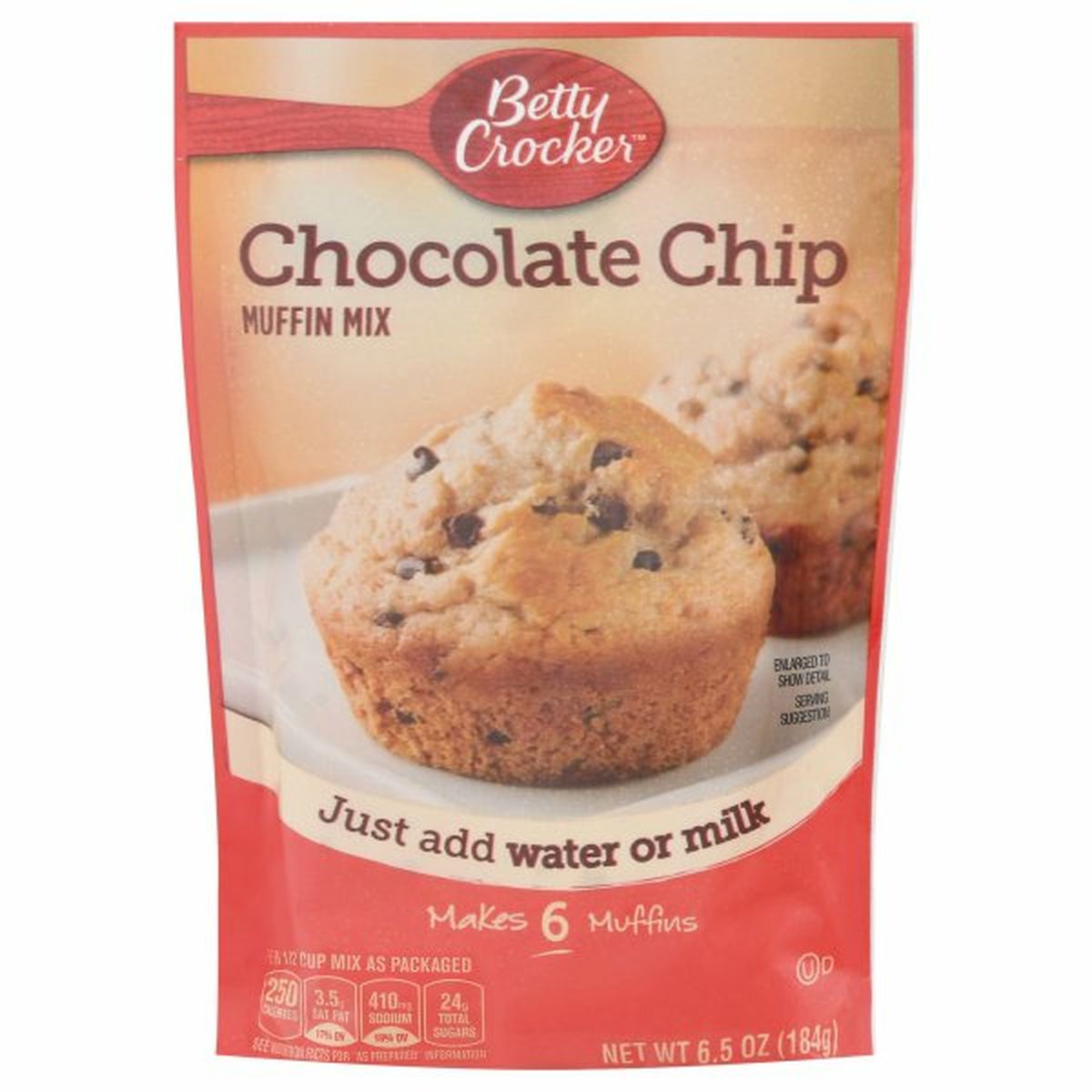 Calories in Betty Crocker Muffin Mix, Chocolate Chip